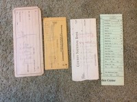 Recipes scrawled on old checks and scratch paper Recipes scrawled on old checks and scratch paper