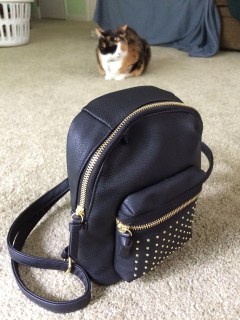 Black mini-backpack