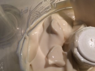 Silken tofu after pureeing