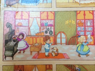 Close-up of the girl in the purple dress Close-up of kitchen in Cubbyhole Cottage jigsaw puzzle