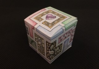 Box made from cardstock and decorated with ZIA