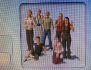 Blurry picture of Sims characters for Nanowrimo 2020